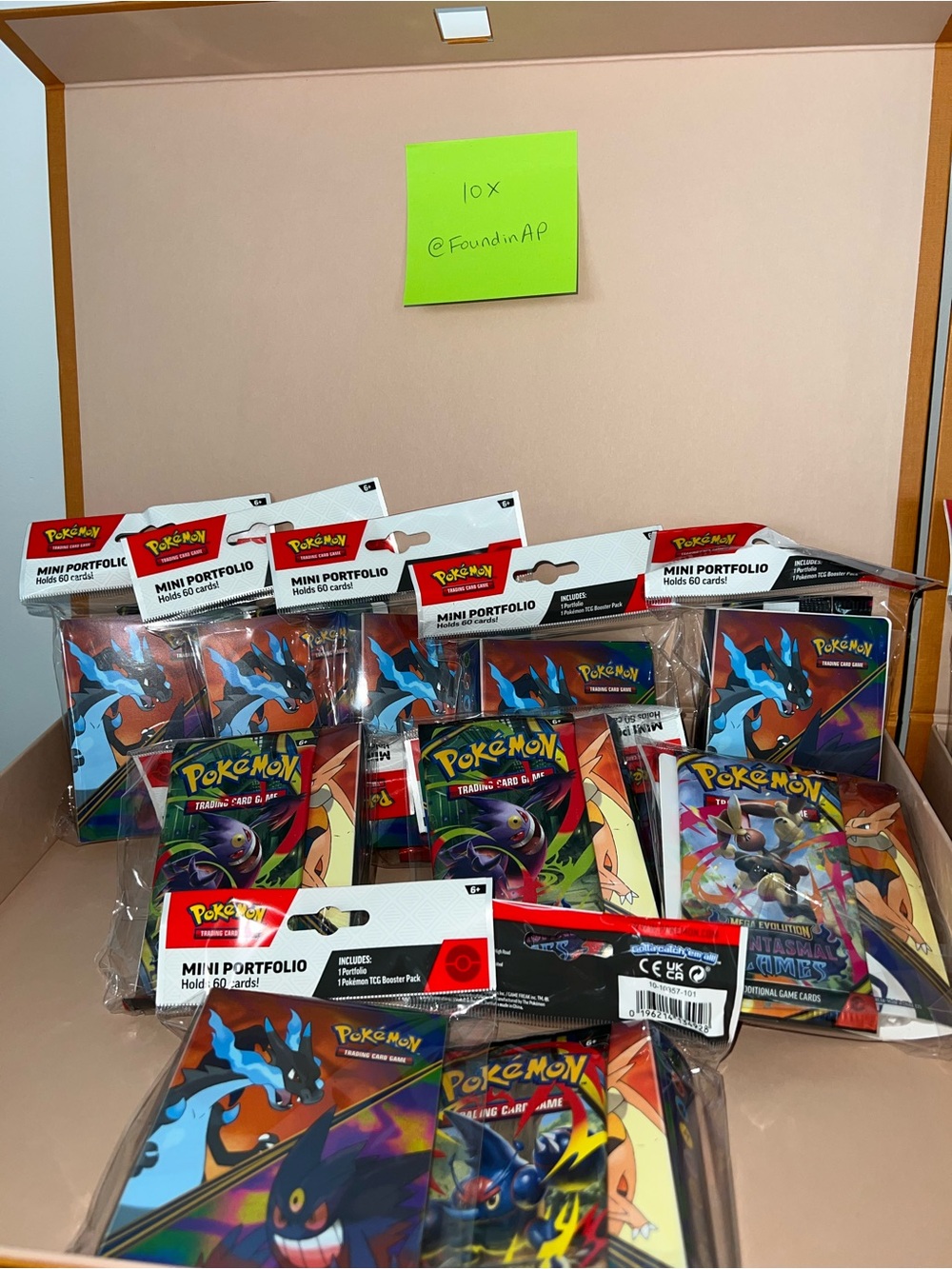 10 Packs of Sealed Phantasmal Flames Booster Pack & Portfolio